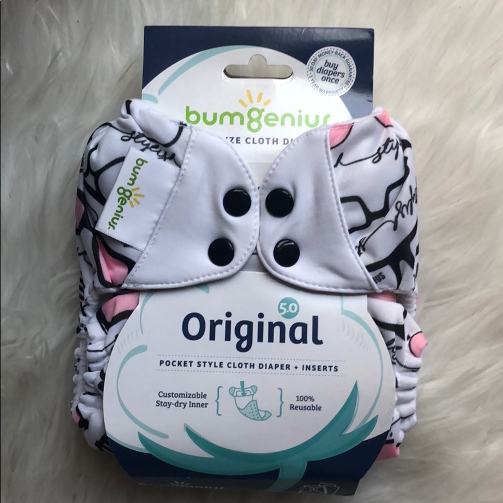 NWT BumGenius ‘Audrey’ 5.0 Pocket Diaper
